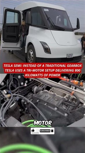 Tesla Semi where instead of a traditional gearbox Tesla uses a tri motor setup
