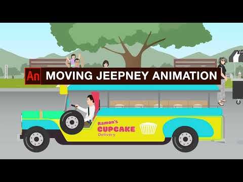 Easy Moving Jeepney Animation - Adobe Animate Detailed Tutorial - Watch in HD :)