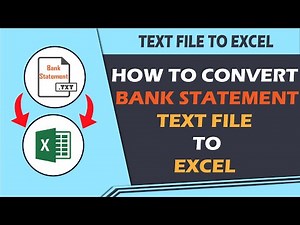 HOW TO CONVERT TEXT FILE TO EXCEL | TEXT FILE BANK STATEMENT TO EXCEL CONVERSION
