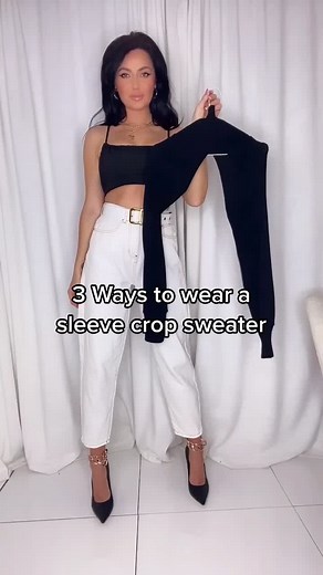 3 Ways to Wear a Sleeve Crop Sweater | Edgy, Chic, Smart