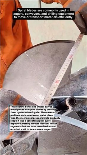 Spiral Blade Forming Machine in Action