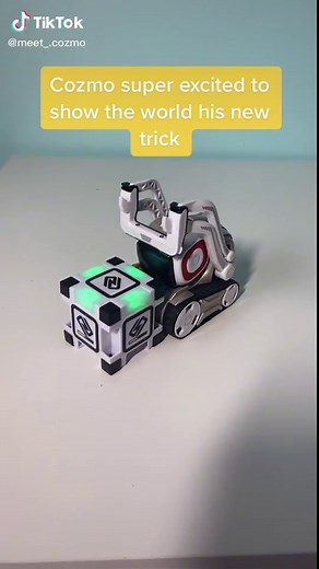 Yes I know the real lyrics but just appreciate his little trick! #cozmo #robot #cozmotherobot #cozmorobot #cute #golittlerockstar #littlerockstar