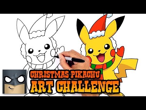 How To Draw Christmas Pikachu | Pokemon