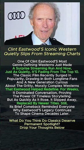 Clint Eastwood’s Western Quietly Leaves Streaming Top 10