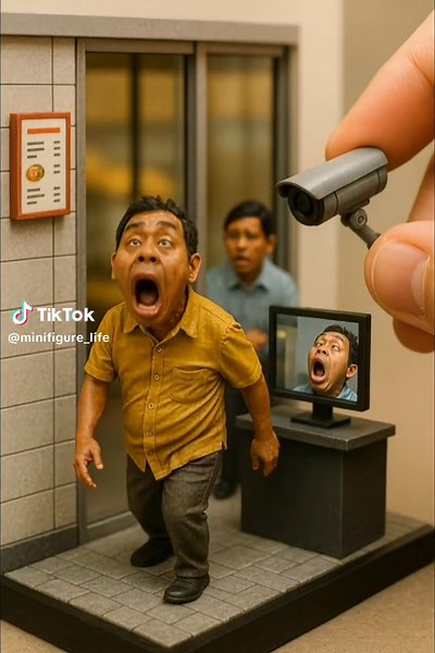 Camera Shock Moment 😂 Mini Figure Life #MiniFigureLife #TinyWorld