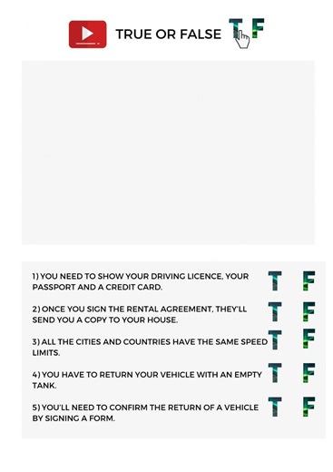 Renting a car worksheet