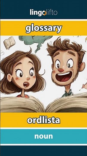 🇬🇧🇸🇪 glossary - ordlista : learn English : låt oss lära oss engelska : vocabulary builder