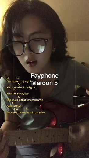 Payphone maroon 5 #cover #guitar #chords #fyp | payphone