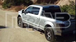 n-FAB F1596CC-6 Gloss Black Nerf Step; Bed Access Ford F150 SuperCrew 5.5' Short Bed 15-18