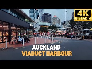 Auckland Viaduct Walk 🇳🇿 | Scenic Waterfront Tour in 4K