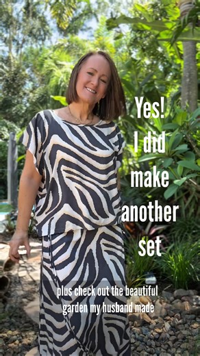 50-OFF FRIDAY IS HERE!!! Today’s pattern is the beautiful Calypso Kaftan. 🎉 Get 50% off today. You can make a top or a dress. Patterns includes lots of optional elements. Here I’m wearing the top version with the Easy Does It Skirt sewn in matching rayon from @spotlightstores to create a set. And how beautiful is the garden my husband recently made! It’s so stunning & so calming to be surrounded by so much green. #patternemporium #pepatterns #sewing #memade #sewingforme #madebyme #pecalypsokaft