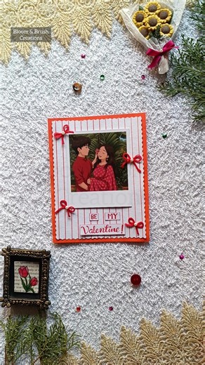 Aesthetic Valentine's Day Card । #papercrafts #cardmaking #viralshorts #trendingnow