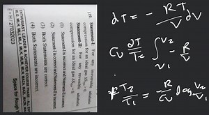 Statement-I: For any irreversible adiabatic compression for an ... | Filo