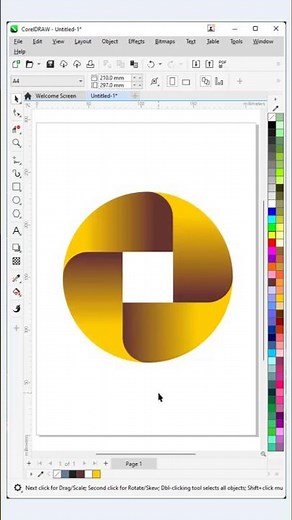 Learn how to create stunning shape designs in CorelDRAW in just a few easy steps! #coreldraw