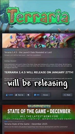 Terraria 1.4.5's RELEASE DATE Was Just ANNOUNCED...