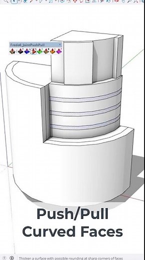 Push Pull CURVED Surfaces in #SketchUp with Joint Push Pull