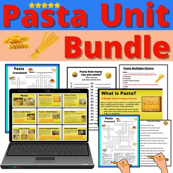 Pasta Unit Bundle FACS, FCS Activities Culinary Arts Foods