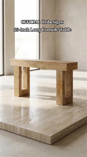 OFFICIAL Tribesigns 63-Inch Long Console Table, Wooden Rectangular Sofa Table Behind The Couch, Farmhouse Entryway Table for Entrance, Hallway, Living Room (Natural) Modern #furniture #consoletable #sofatable #entrywaytable #woodtable