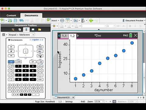 Lists and Spreadsheets & Data and Statistics on TI-nSpire