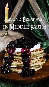 🍳It’s late morning in Middle Earth and time for your Second Breakfast of the day!🥞 Where will you be settling down for second breakfast? Among the rolling hills of the Shire, within the mead halls of Rohan, or under the watchful eye of Mordor… 🔗 TO RECIPES IN COMMENTS✨ #lordoftherings #hobbitcore #middleearth | Rhubarb & Lavender