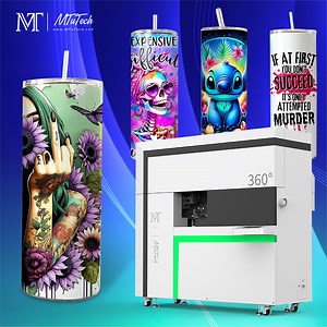 [Hot Item] MTuTech 360 Rotary UV Printer Machine for Water Bottles, Flasks, and Other Cylindrical Objects