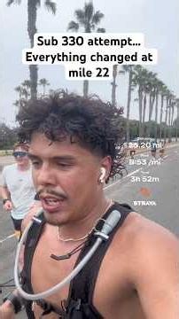 26.2 miles through San Diego 🏃‍♂️ tried for a sub 330 and got humbled by highway 163 at mile 22.