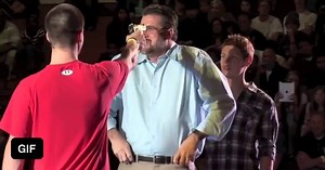 Unbelievable double gun disarm - GIF