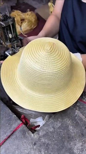 How Straw Hats Are Made by Machine #hatmaking #factoryprocess #craftsmanship
