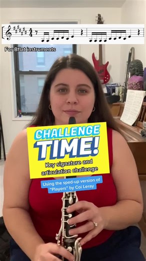 Clarinet Articulation Challenge with 'Players' by Coi Leray