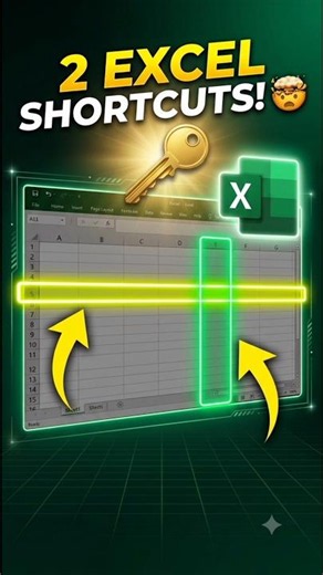 How to Select Rows & Columns in Excel ⚡ | Excel Shortcut You Must Know! #Shorts