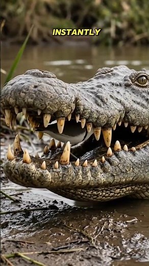 He actually went inside the jaws! 🐊 #wildlife #shorts
