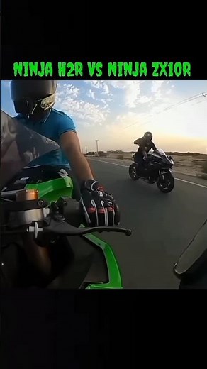 Ninja h2r 😈vs Ninja zx10r🥵 #zx10r #h2r #carzyriders #viralshort #superbike