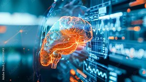 Technology illustration of organs and medical devices.