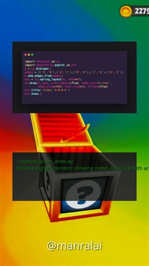 Graphs explained in 60 seconds with a Python animation. 🔥 #shorts
