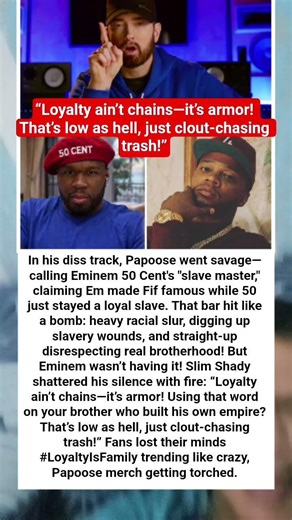 Eminem GOES NUCLEAR! Papoose Calls Em 50 Cent's 'Slave Master' #50cent #rap #hiphop #shorts
