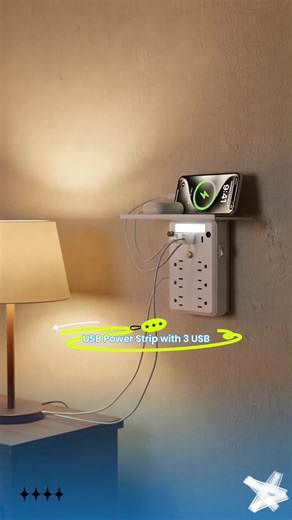 USB Socket Extender: 3 USB Ports, 6 Outlets & More
