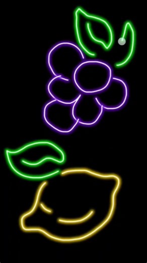 how to draw a simple lemon and grape #art #coloring #drawing