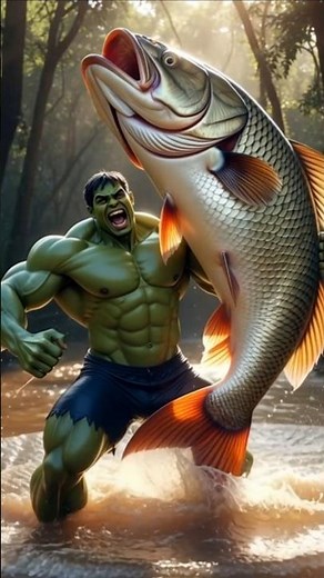 Hulk দাদীর জন্য বিশাল রুই মাছ আনলো 🐟 Funny hulk ai video #aihulk #hulk #হাল্ক #hulka #comedy