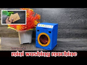 How to make mini washing machine at home | Make mini cardboard washing machine