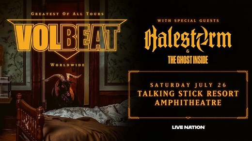 Jul 26, 2025: Volbeat / Halestorm / The Ghost Inside at Talking Stick Resort Amphitheatre Phoenix, Arizona, United States | Concert Archives