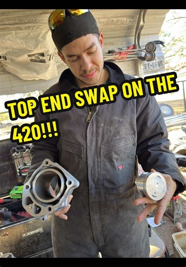 TOP END SWAP ON THE 420!!! #topend #atv #honda #honda420 | Honda