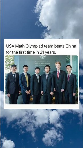 USA Math Olympiad team beats China for the first time in 21 years.