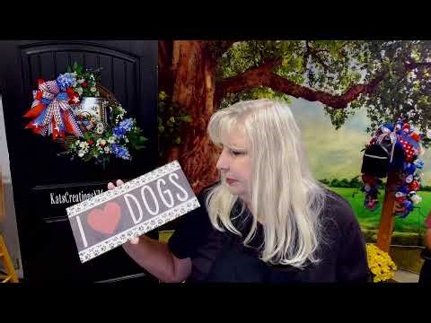 I Heart Dog Lover Wreath Making Tutorial as a Custom Order with KatsCreationsNMore