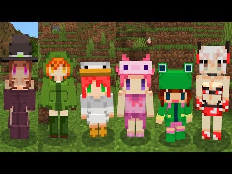 แจก+รีวิว Cute Mob Models แอดออนที่เปลี่ยนสิ่งมีชีวิตในเกมมายคราฟทั้งหมดให้เป็นหญิงสาวสุดน่ารัก!!