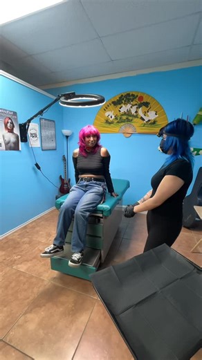 Adria on Instagram: "The first time septum jitters lol #piercer #tattooshop #septumpiercing #piercingshop #piercing"