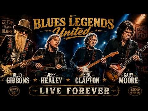 🎸 Blues Legends United ~ Billy Gibbons, Jeff Healey, Eric Clapton & Gary Moore Live Forever