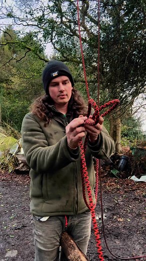 Adam Perry | Here’s how you can make a harness out of a log and be able to ascend and descend using a friction hitch . #rope #ropework #knots #climbing... | Instagram