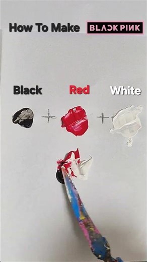 How to make BLACKPINK Colour from just Black, Red and White #oddlysatisfying #blackpink #tapping