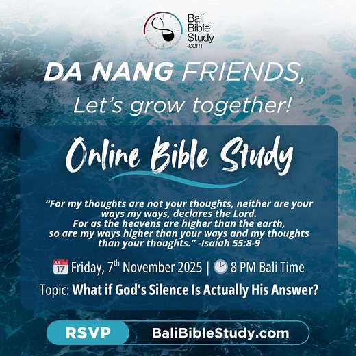 Da Nang Friends, We’re going online! Join us on a weekly bible study online with Pastor Alan Elshafel. Location is on zoom for a a heartfelt Bible study session. Connect with others, engage in meaningful conversations, and experience God’s love through prayer and fellowship. Come as you are—everyone is welcome. Whether you're just getting to know God or have been walking with Him for years—if you're hungry for more of His presence, you're welcome here. 🗓 Friday 🕗 7:00 PM (Da Nang Time) 📍 Onli