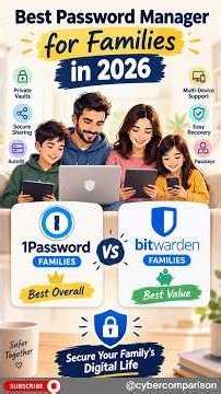Best Password Manager for Families in 2026 🔐 1Password vs Bitwarden